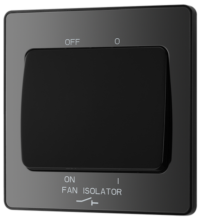 Switches: BG Evolve Black Chrome Screwless Switches & Sockets Black Inserts Full Range PCDBC12B - Single Light Switch 20A by British General (BG-EVOLVE-BLACK-CHROME-PCDBC12B)