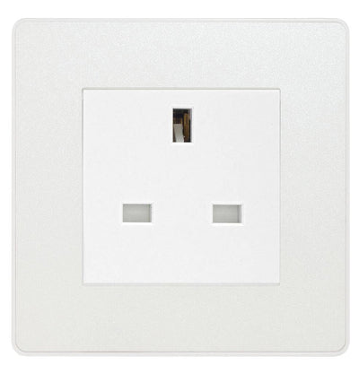 BG Evolve Pearl White 13A Unswitched Socket PCDCL13AUSSW by British General (BG-PCDCL13AUSSW)