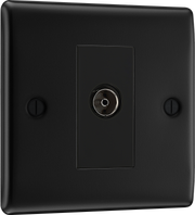 BG NFB62 Nexus Metal Matt Black Isolated TV Aerial Socket by British General (BG-NFB62-Shopify-SA_1)