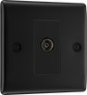 BG NFB62 Nexus Metal Matt Black Isolated TV Aerial Socket by British General (BG-NFB62-Shopify-SA_1)