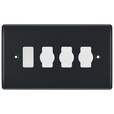 BG Part M 4 Gang Switch 3x Intelligent Dual Mode Dimmer 1x 2 Way Custom Grid