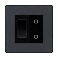 BG Evolve Matt Grey 2 Gang Custom Switch 1x 2 Way 1x Master Touch Dimmer