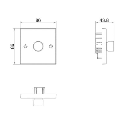 BG 981 Moulded Square Edge | White | 1 Gang 200W 2 Way Trailing Edge Dimmer Switch by British General (BG-981)