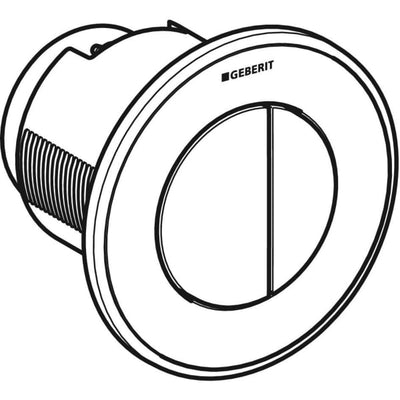 Geberit Type10 WC Dual Flush Button - Gloss/Matt Chrome - 116.055.KH.1 by Geberit (Geberit-116.055.KH.1)
