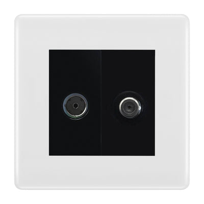 BG White Moulded TV & Satellite Socket NWM65B by BG Nexus (BG-NWM65B)