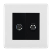 BG White Moulded TV & Satellite Socket NWM65B by BG Nexus (BG-NWM65B)