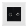 BG White Moulded TV & Satellite Socket NWM65B by BG Nexus (BG-NWM65B)