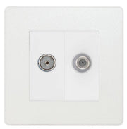 BG Evolve Pearlescent White TV & Satellite Socket PCDCLTVSATW by BG Evolve (BG-PCDCLTVSATW)