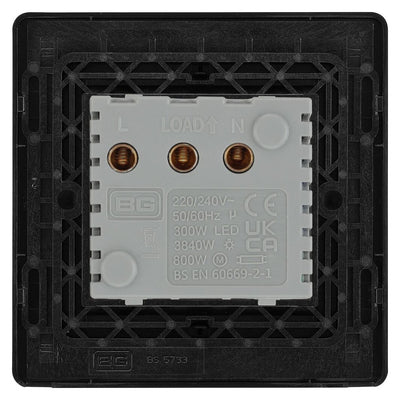 BG Evolve Matt Black Hotel Key Card Switch PCDMBKYCSB
