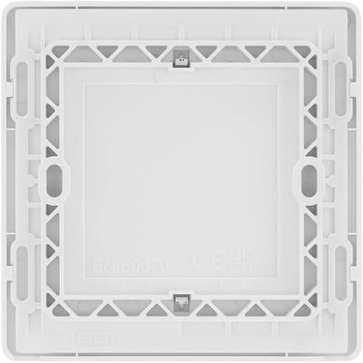 BG Evolve PCDBS94W Single Blank Plate - Brushed Steel (White) by British General (BG-PCDBS94W)