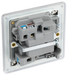 BG-FBS50 Back - This switched and fused 13A connection unit from British General provides an outlet from the mains containing the fuse and is ideal for spur circuits and hardwired appliances.