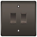 BG Nexus Black Nickel 2G Grid Switch Kit – 20A 2-Way & Retractive PRESS Module