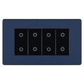 BG Evolve Matt Blue Screwless Quad Secondary Touch Dimmer Switch PCDDBTDS4B