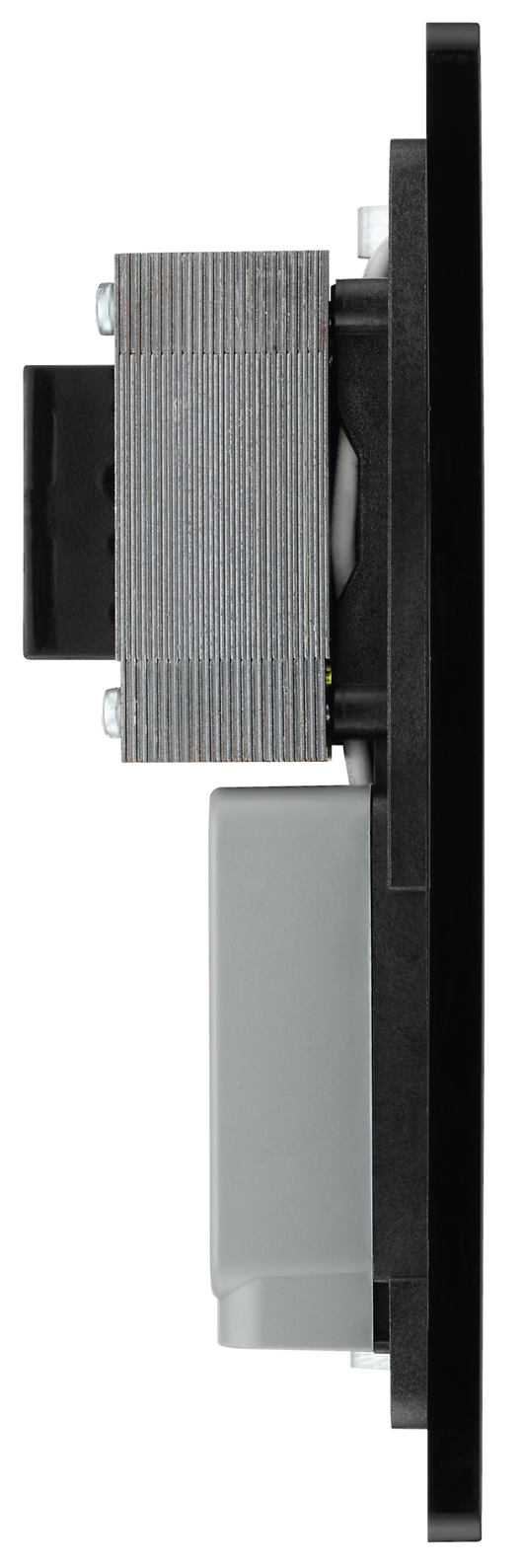 PCDDB20B Side - This Evolve Matt Blue dual voltage shaver socket from British General is suitable for use with 240V and 115V shavers and electric toothbrushes. 