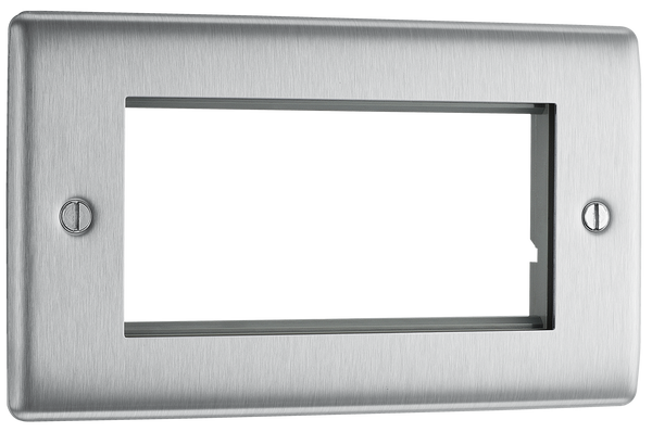 NBSEMR4 Front - The Euro Module range from British General combines plates and interchangeable modules so you can configure your own bespoke switches and sockets.