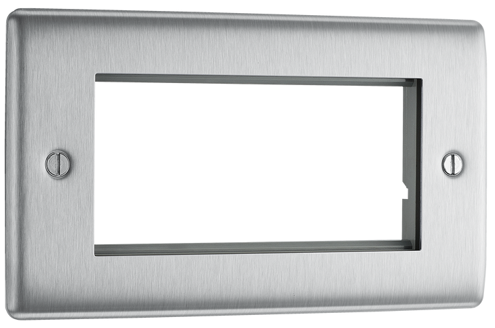 NBSEMR4 Front - The Euro Module range from British General combines plates and interchangeable modules so you can configure your own bespoke switches and sockets.