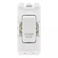 BG RRCHW White 20A DP Appliance Grid Switch Labelled Cooker Hood