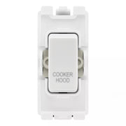 BG RRCHW White 20A DP Appliance Grid Switch Labelled Cooker Hood by British General (BG-RRCHW+R30)