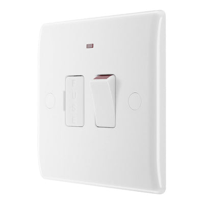 BG Nexus 13A 2 Pole Neon Switched Fused Connection Unit & 50mm Pattress Back Box