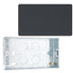 BG Evolve Matt Grey 2 Gang Double Blank Plate PCDMG95B with 25mm Steel Back Box