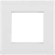 BG 8EMS2 Round Edge | White | 2 Module Square Euro Module Front Plate by British General (BG-8EMS2)