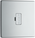 Newlec British General FPC54 Nexus Flatplate Screwless Polished Chrome 13A Unswitched Fused Spur Unit