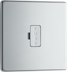 Newlec British General FPC54 Nexus Flatplate Screwless Polished Chrome 13A Unswitched Fused Spur Unit by Newlec (NEWLEC-BG-FPC54-Shopify_1)