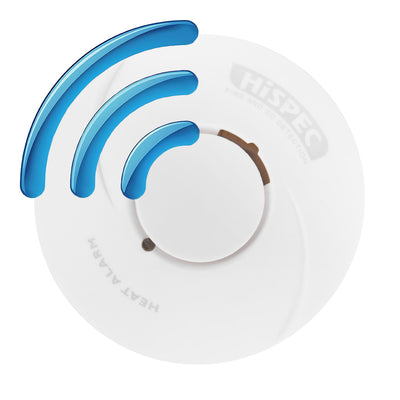 Extinguishers & Equipment: Radio-Interlinked Sealed Battery Powered Smoke & Heat Alarms - Hispec RF10-PRO Range Heat Alarm by HiSPEC (SAFELINCS-HIRFLBHE)