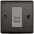 BG Nexus Black Nickel Single RJ11 Telephone Socket NBNRJ111 - Grey Insert