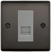 BG Nexus Black Nickel Single RJ11 Telephone Socket NBNRJ111 - Grey Insert by British General (BG-NBNRJ111G)