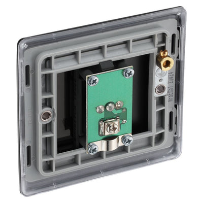 BG Nexus Matt Black Single Isolated Coaxial Socket NFB62 with 25mm Steel Back Box