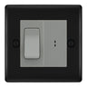 BG Nexus Matt Black 20A Secret Key Switch with 20A Double Pole Switch - Grey Insert
