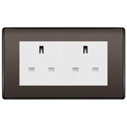 BG Nexus Black Nickel 4 Gang 13A Unswitched Socket - NBN4GUSSW by British General (BG-NBN4GUSSW)