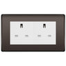BG Nexus Black Nickel 4 Gang 13A Unswitched Socket - NBN4GUSSW by British General (BG-NBN4GUSSW)