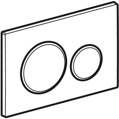 Geberit Sigma20 Round WC Dual Flush Plate - Matt Black / Black - 115.882.16.1 by Geberit (Geberit-115.882.16.1)