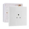 BG Electrical 2A Unswitched Round Pin Socket White & 32mm Pattress Back Box by British General (BG-828+891)