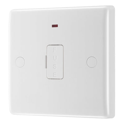 BG Nexus 13A Flex Unswitched Spur + Neon + Cable Outlet & 32mm Pattress Back Box