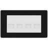 BG Screwless Matt Black 4 Gang IDC Secondary Telephone Socket - White Insert by British General (BG-FFBBTS4W)