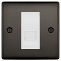 BG Nexus Black Nickel Single Master Telephone Socket – White Insert