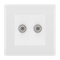 BG White Moulded Double Satellite Socket NWM642W