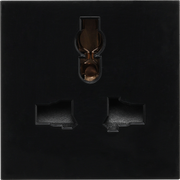 BG EMUNVB Euro Module Universal Unswitched Socket - Black by British General (BG-EMUNVB)