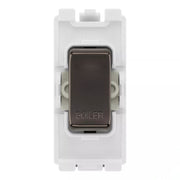 BG RRBLBN Black Nickel 20 Amp Double Pole Appliance Grid Switch Labelled Boiler