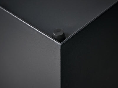 Corby Sheffield Metal Dual Recycling Bin with Plastic Inserts in Black