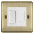 BG Nexus Antique Brass 2 Way Light Switch & 13A Fused Spur Plate | White Insert