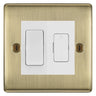 BG Nexus Antique Brass 2 Way Light Switch & 13A Fused Spur Plate | White Insert by British General