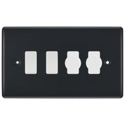 BG Part M 4 Gang Switch 2x Intelligent Dual Mode Dimmer 2x 2 Way Custom Grid