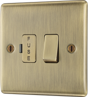 BG NAB50 Nexus Metal Antique Brass 13A Switched Fused Spur Unit by British General (BG-NAB50-Shopify-SA_1)