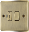 BG NAB50 Nexus Metal Antique Brass 13A Switched Fused Spur Unit by British General (BG-NAB50-Shopify-SA_1)