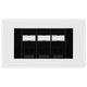 BG White Moulded 3 Gang RJ45 Cat5e Data Socket Black Inserts