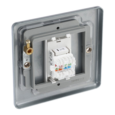 BG MC5RJ451 Metal Clad | 1 Gang RJ45 Ethernet Socket by British General (BG-MC5RJ451)